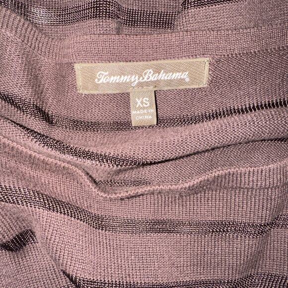 Tommy Bahama Brown Striped Mesh Sweater Size XS - Picture 13 of 14